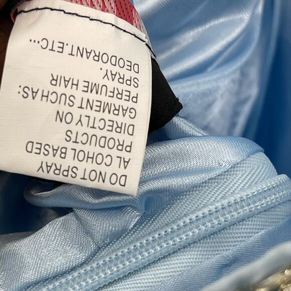 Mac Duggal Long Party Elsa Gown Beaded Bodice Ice Blue Size 8 New With Defects - Picture 9 of 12